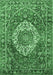 Medallion Emerald Green Traditional Rug, tr1160emgrn