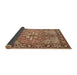 Sideview of Traditional Dark Sienna Brown Persian Rug, tr1161