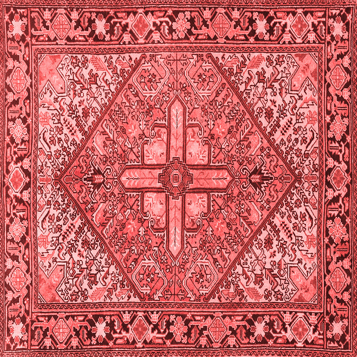 Machine Washable Persian Red Traditional Rug, wshtr1161red