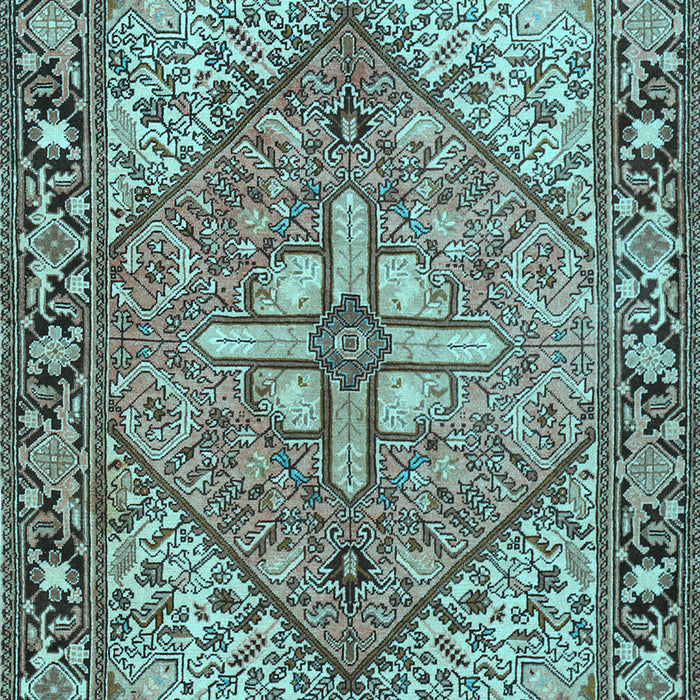 Machine Washable Persian Light Blue Traditional Rug, wshtr1161lblu