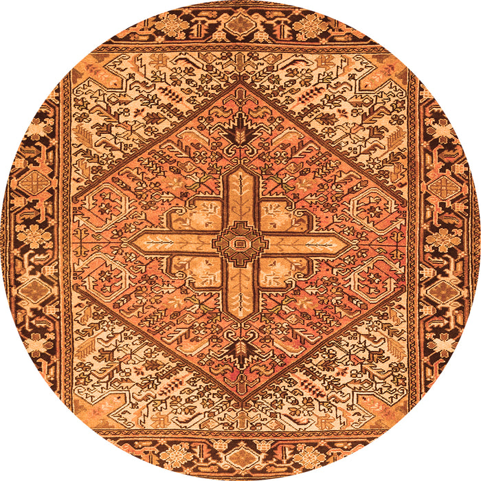 Machine Washable Persian Orange Traditional Area Rugs, wshtr1161org