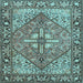 Square Persian Light Blue Traditional Rug, tr1161lblu