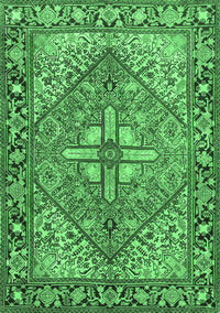 Persian Emerald Green Traditional Rug, tr1161emgrn