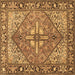 Square Persian Brown Traditional Rug, tr1161brn