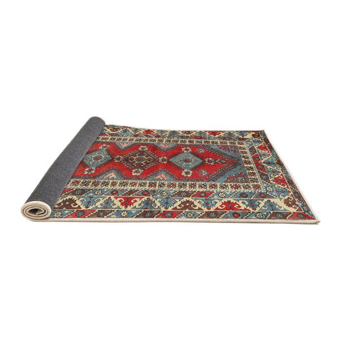 Sideview of Traditional Brown Red Persian Rug, tr1162