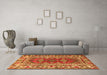 Machine Washable Persian Orange Traditional Area Rugs in a Living Room, wshtr1162org