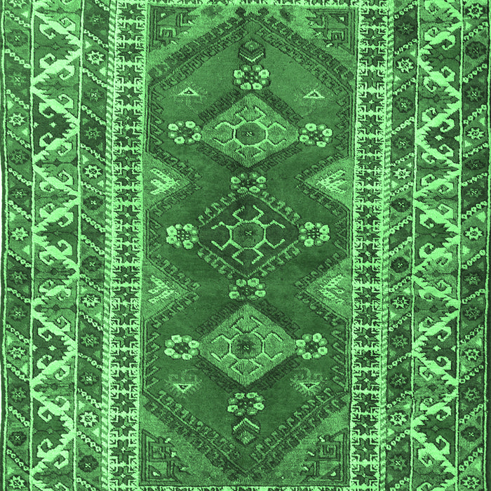 Machine Washable Persian Emerald Green Traditional Area Rugs, wshtr1162emgrn
