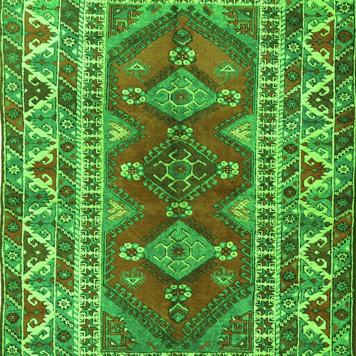 Serging Thickness of Machine Washable Persian Green Traditional Area Rugs, wshtr1162grn