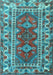 Machine Washable Persian Light Blue Traditional Rug, wshtr1162lblu