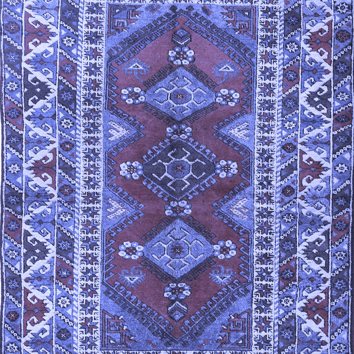 Machine Washable Persian Blue Traditional Rug, wshtr1162blu