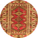 Machine Washable Persian Orange Traditional Area Rugs, wshtr1162org