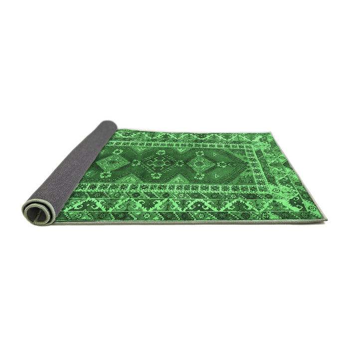 Sideview of Persian Emerald Green Traditional Rug, tr1162emgrn