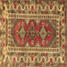 Square Persian Brown Traditional Rug, tr1162brn