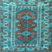 Square Persian Light Blue Traditional Rug, tr1162lblu