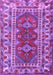 Machine Washable Persian Purple Traditional Area Rugs, wshtr1162pur