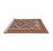 Sideview of Machine Washable Traditional Light French Beige Brown Rug, wshtr1163