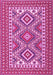 Machine Washable Persian Pink Traditional Rug, wshtr1163pnk