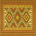 Square Persian Yellow Traditional Rug, tr1163yw