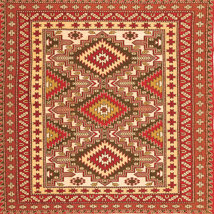 Serging Thickness of Persian Orange Traditional Rug, tr1163org