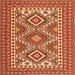 Serging Thickness of Persian Orange Traditional Rug, tr1163org