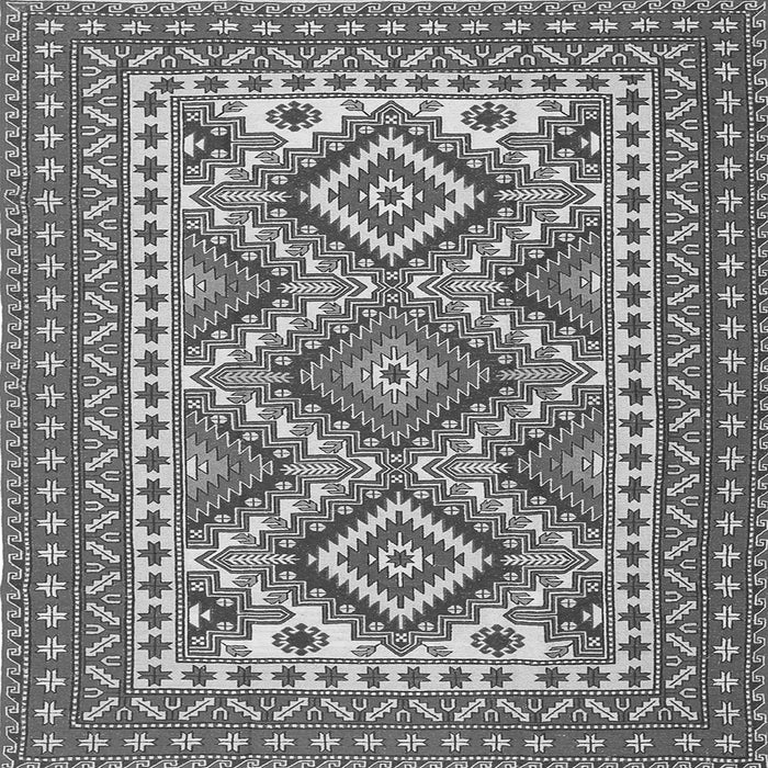 Round Machine Washable Persian Gray Traditional Rug, wshtr1163gry