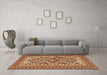 Machine Washable Persian Brown Traditional Rug in a Living Room,, wshtr1163brn