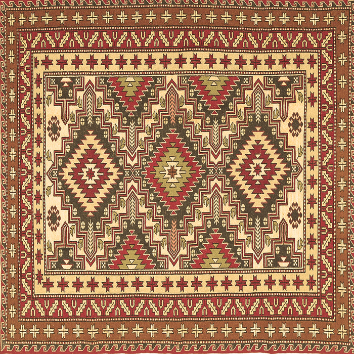 Square Machine Washable Persian Brown Traditional Rug, wshtr1163brn