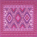 Square Persian Pink Traditional Rug, tr1163pnk