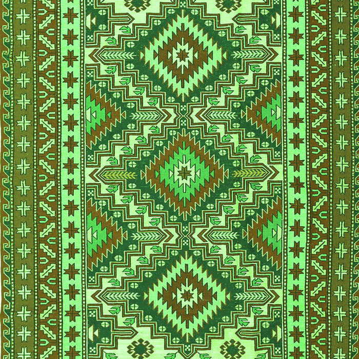 Serging Thickness of Machine Washable Persian Green Traditional Area Rugs, wshtr1163grn