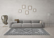 Machine Washable Persian Gray Traditional Rug in a Living Room,, wshtr1163gry