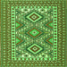 Round Machine Washable Persian Green Traditional Area Rugs, wshtr1163grn