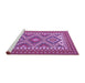 Sideview of Machine Washable Persian Purple Traditional Area Rugs, wshtr1163pur