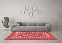 Machine Washable Persian Red Traditional Rug, wshtr1163red