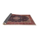 Sideview of Traditional Orange Salmon Pink Medallion Rug, tr1164