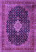 Machine Washable Medallion Purple Traditional Area Rugs, wshtr1164pur