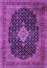 Medallion Purple Traditional Rug, tr1164pur