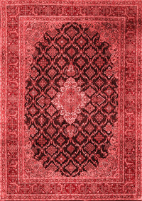 Medallion Red Traditional Rug, tr1164red