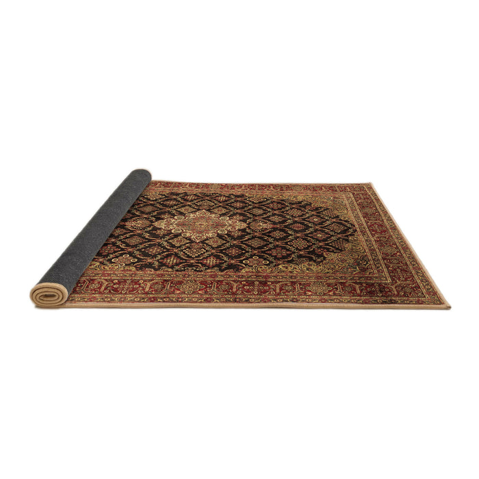 Sideview of Medallion Brown Traditional Rug, tr1164brn