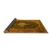 Sideview of Medallion Yellow Traditional Rug, tr1164yw