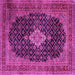 Square Medallion Pink Traditional Rug, tr1164pnk