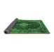 Sideview of Medallion Emerald Green Traditional Rug, tr1164emgrn