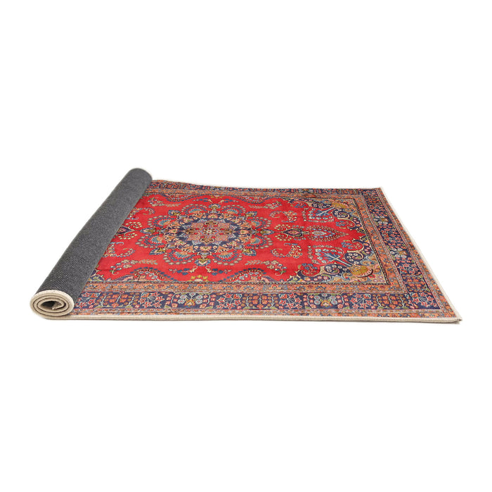 Sideview of Traditional Light Copper Gold Medallion Rug, tr1165
