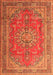 Medallion Orange Traditional Rug, tr1165org