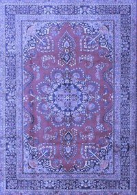 Medallion Blue Traditional Rug, tr1165blu