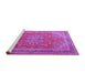 Sideview of Machine Washable Medallion Purple Traditional Area Rugs, wshtr1165pur