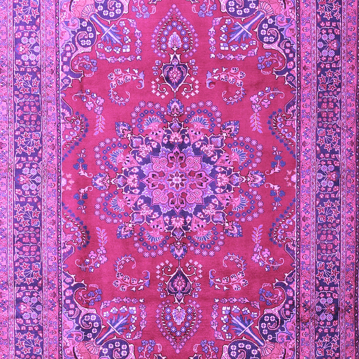Machine Washable Medallion Purple Traditional Area Rugs, wshtr1165pur