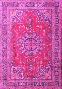 Medallion Pink Traditional Rug, tr1165pnk