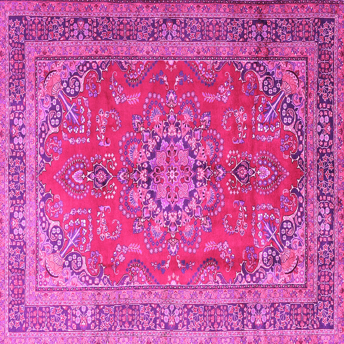 Square Medallion Pink Traditional Rug, tr1165pnk