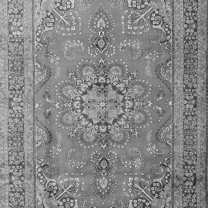 Serging Thickness of Machine Washable Medallion Gray Traditional Rug, wshtr1165gry