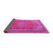 Sideview of Medallion Pink Traditional Rug, tr1165pnk